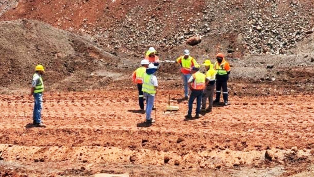 Project team taking soil compaction tests.