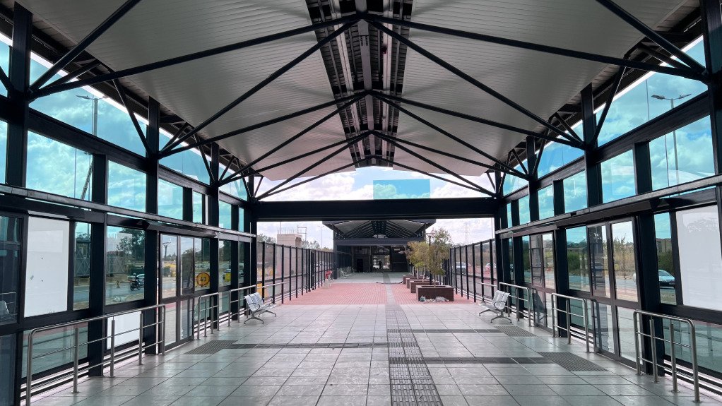 The above image depicts a bridge constructed with steel beams