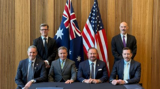 Ionic Rare Earths and US Strategic Metals signing ceremony at the Australian Embassy in
Washington, D.C. Back row, representatives from the Australian and US government, and front row, left
to right, Michael Holloman (USSM Chief Commercial Officer), Brett Lynch (IonicRE executive
chairman), Stacy W. Hastie (USSM founder and CEO) and James Durrant (RareX MD).