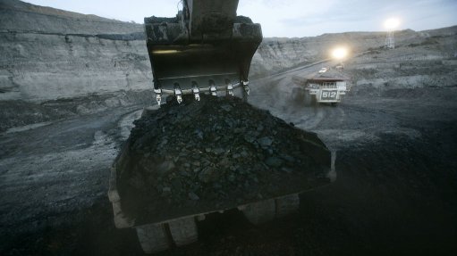 Image of coal truck and excavator