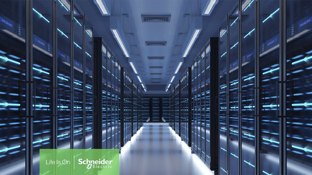 Image of the inside of a data centre