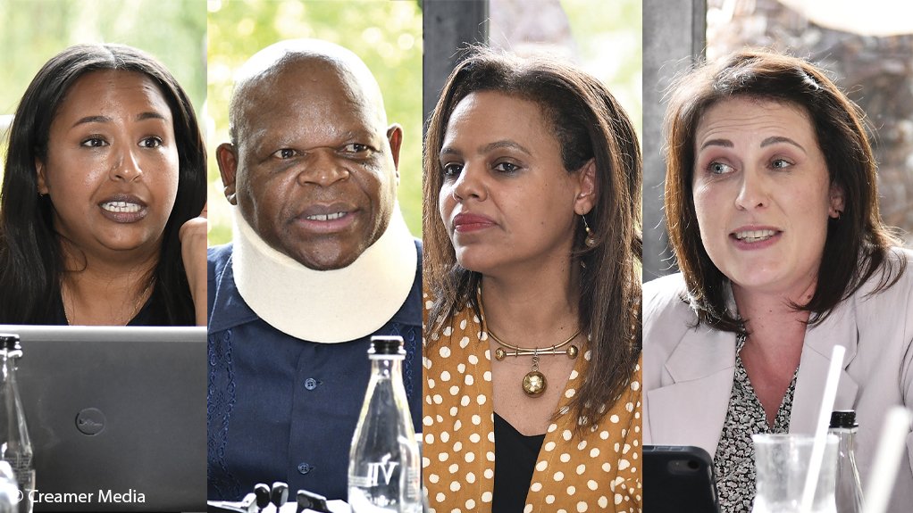 Presenters are (from left) Zeinab El-Sayed, Frans Baleni, Marit Kitaw and Laura Nicholson.

