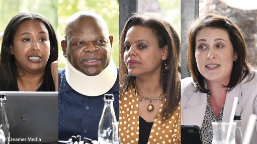 Presenters are (from left) Zeinab El-Sayed, Frans Baleni, Marit Kitaw and Laura Nicholson.