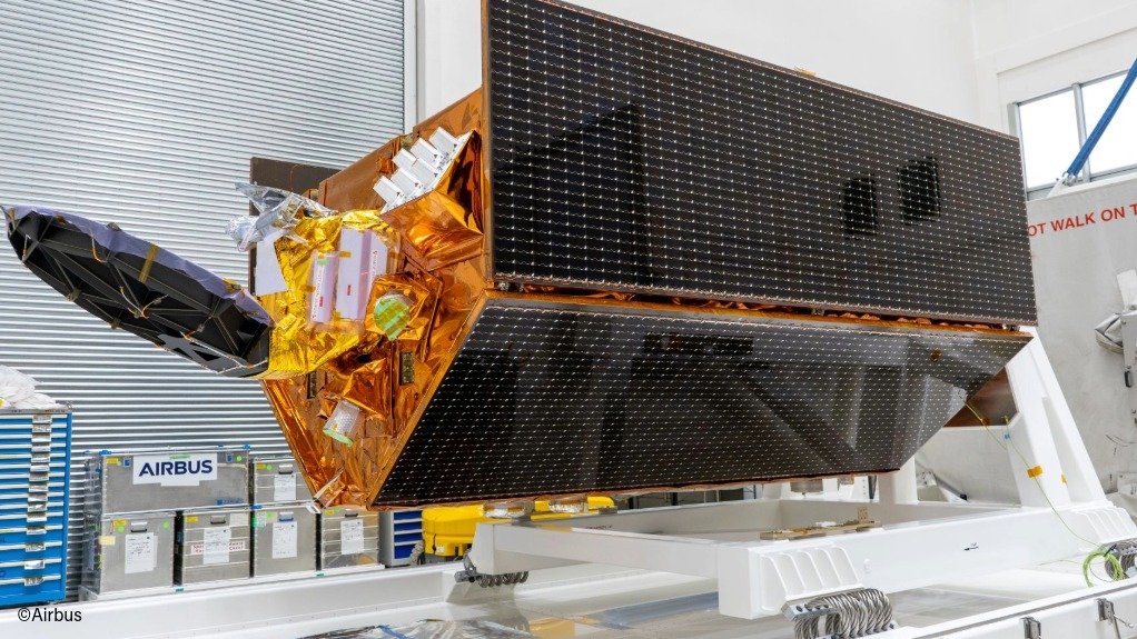 The Airbus-built Sentinel-6B satellite before departing to launch site