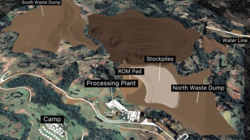 The planned layout of the Tulu Kapi mine