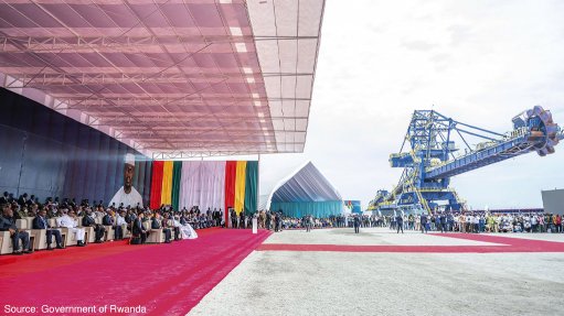 GIANT PROJECT: The Simandou iron-ore project in Guinea is regarded as Africa’s largest greenfield development. Besides the mine, the integrated project includes a 600-km multi-use rail line, barge and transshipment port facilities. Once fully operational, up to 120-million tonnes of high-grade iron-ore will be exported yearly. A ceremony marking the official start of operations was held this month at the new port in Forécariah prefecture. Guinean President Mamadi Doumbouya was joined at the event by project partners Winning Consortium Simandou, Rio Tinto, Chinalco and China Baowu.