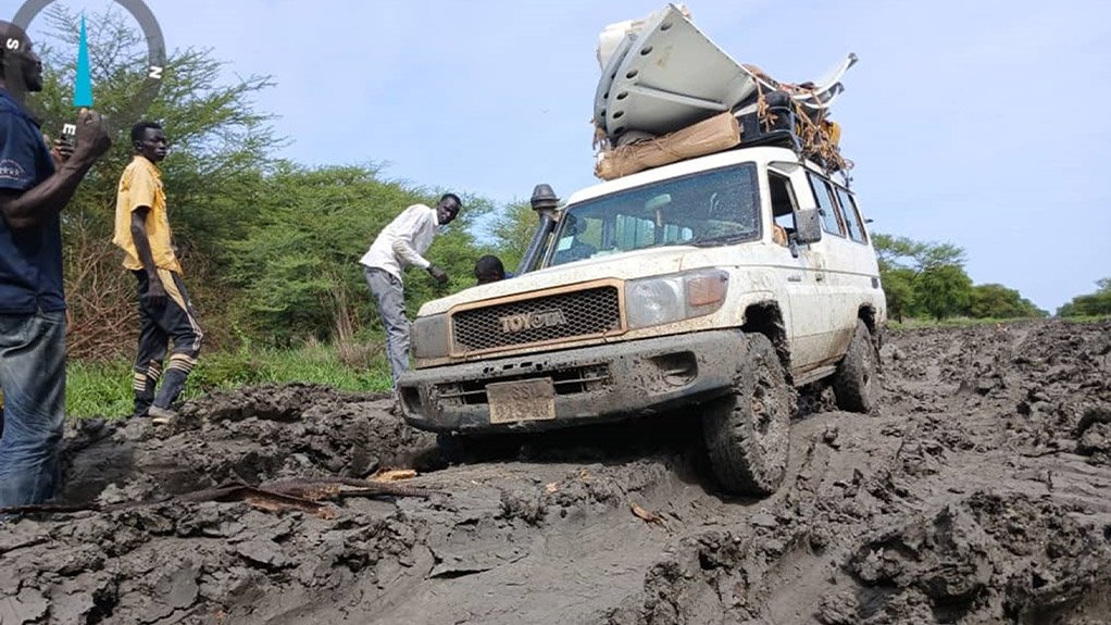 Poor road conditions in remote areas during the rainy season in South Sudan