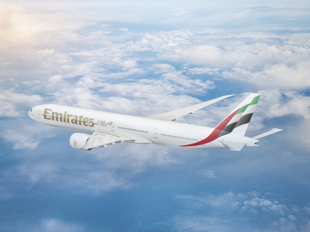 A Boeing 777 in Emirates' livery