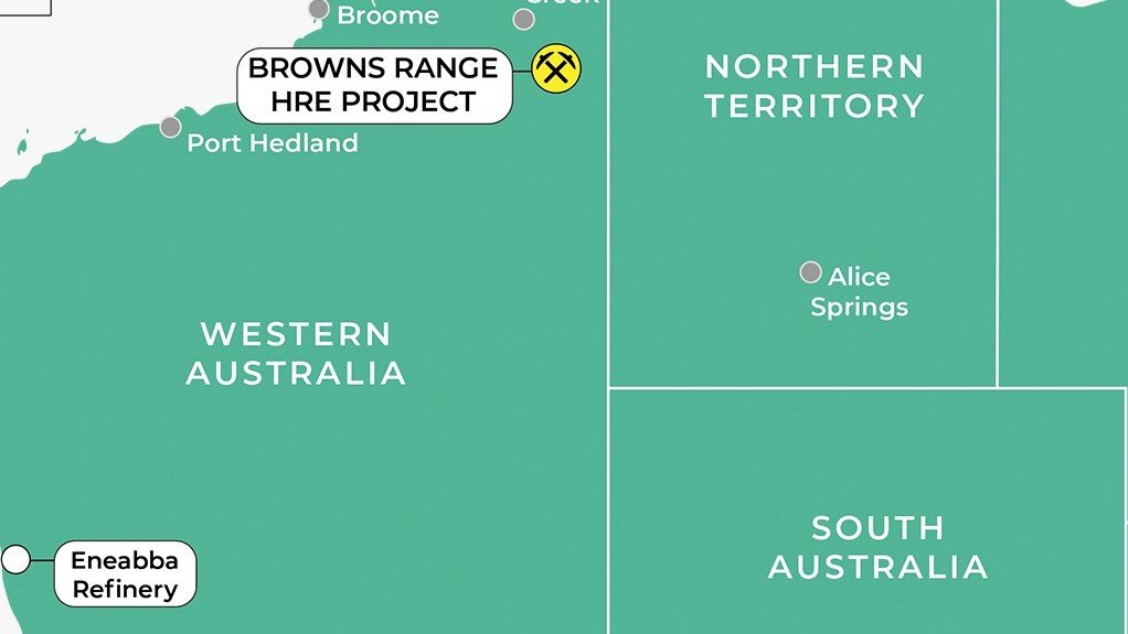 Location map of the Browns Hill project