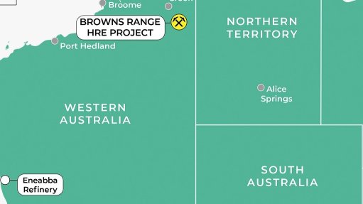 Location map of the Browns Hill project