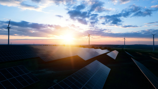 An image of a solar power plant and PV panels
