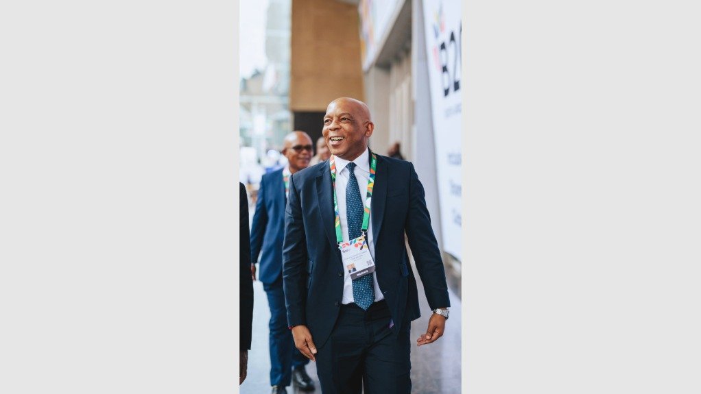 An image of Electricity and Energy Minister Dr Kgosientsho Ramokgopa at the B20
