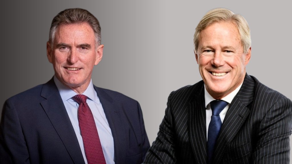 BHP chairperson Ross McEwan and his Anglo American counterpart, Stuart Chambers.