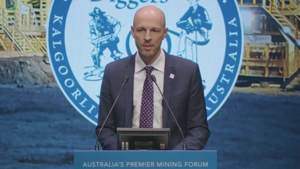 Australian Vanadium Limited CEO Graham Arvidson speaking at the Diggers and Dealers Mining Forum earlier this year.