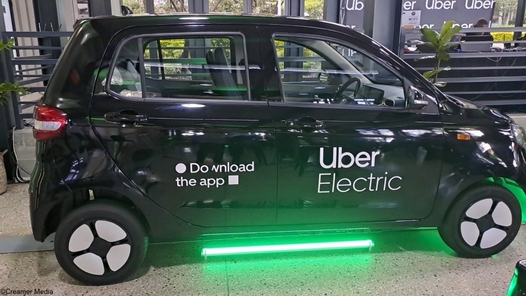 An image showing an Uber Electric vehicle