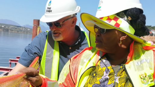 An image of Pemmy Majodina during the oversight visit