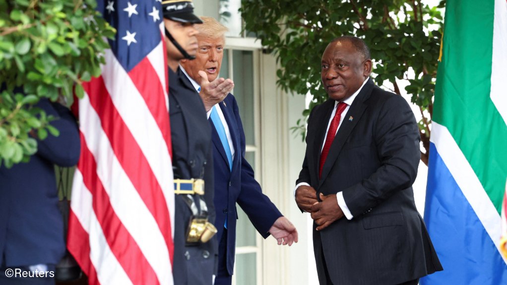 US President Donald Trump & South African President Cyril Ramaphosa