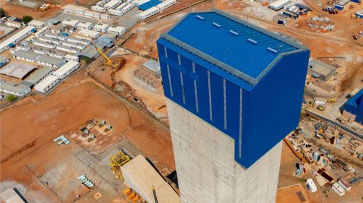 SHAFT TWO
Sheeting was recently installed on Platreef’s Shaft 2 headgear winder house
