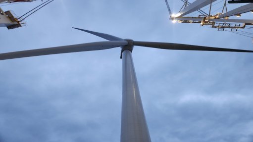 Wind turbine installation at the Sofia Wind Farm