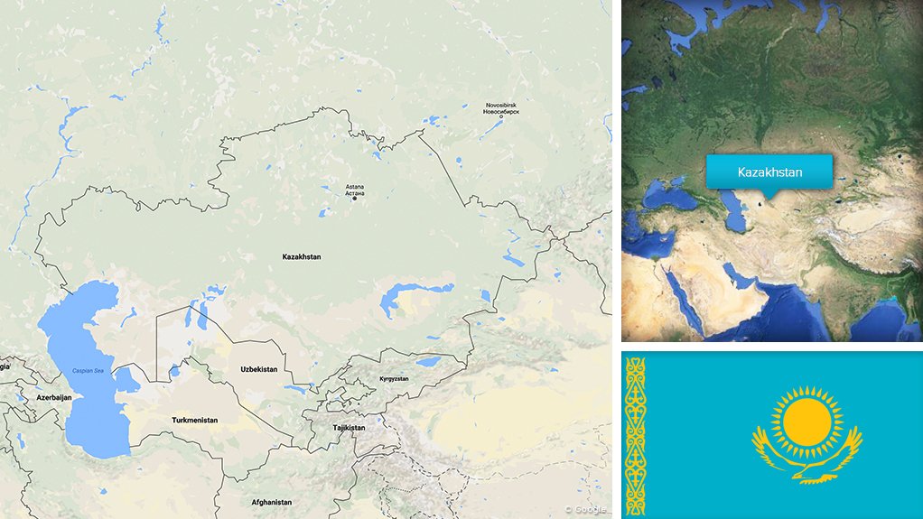 Image of Kazakhstan map/flag
