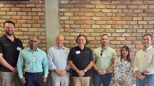 At the formation of SABMA (from left to right): Antony English, founder and CTO of Freedom Won,
Kribang Govender, Creslow Energy Solutions MD,
James Verster, Blue Nova CEO, 
Louis Serfontein, head of business development at Freedom Won, Koloyan Dimov, founder and MD of SolarMD,
Rizqah MacGirlley, product and project manager of SolarMD, and Paul Osborne, BalanCell CFO