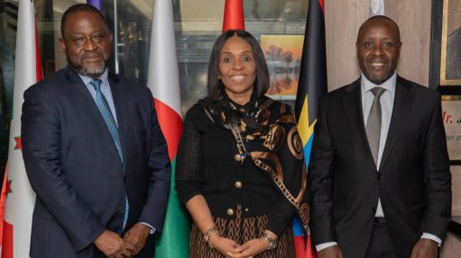 From left AFRAA secretary general Abdérahmane Berthé, Afreximbank intra-African trade and export development EVP Kanayo Awani and Kenya Airways CEO Allan Kilavuka