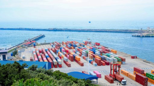 Containers at the Port of East London