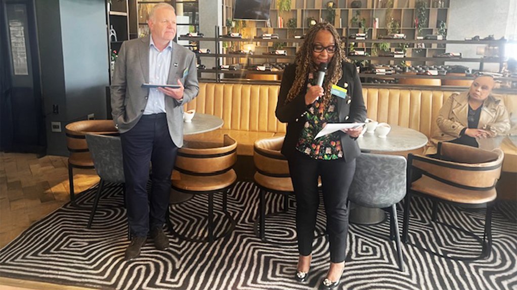 Valterra Platinum CEO Craig Miller and Valterra Executive Head Corporate Affairs and Sustainability Yvonne Mfolo.