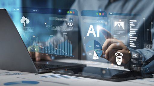 Graphic of a computer programme and a laptop