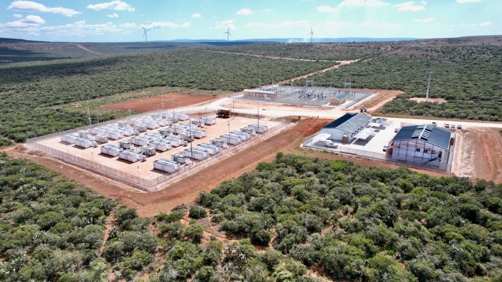 The Dassiesridge project in the Eastern Cape, with the battery energy storage system in the foreground.