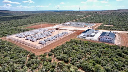 The Dassiesridge project in the Eastern Cape, with the battery energy storage system in the foreground.