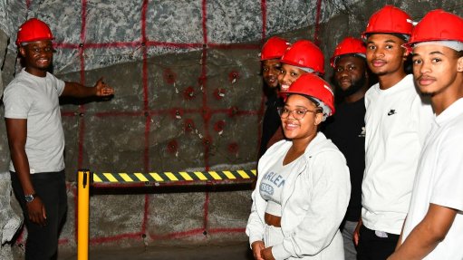 students on site in PPE