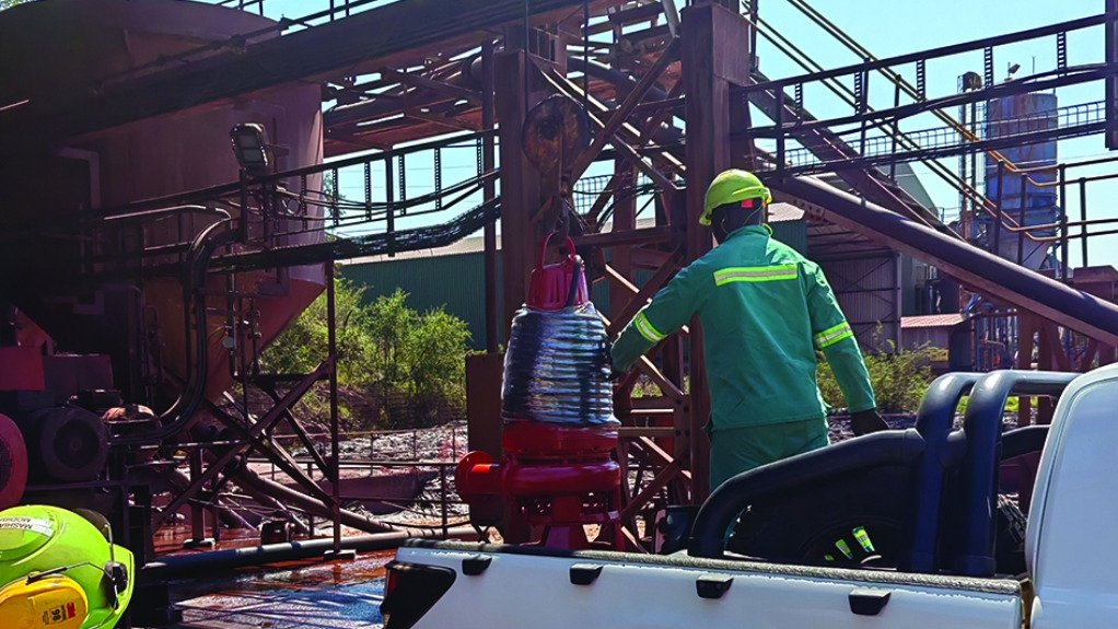 The above image depicts a Gridex Pump being off loaded 