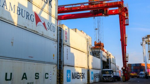 An image of Transnet port operations