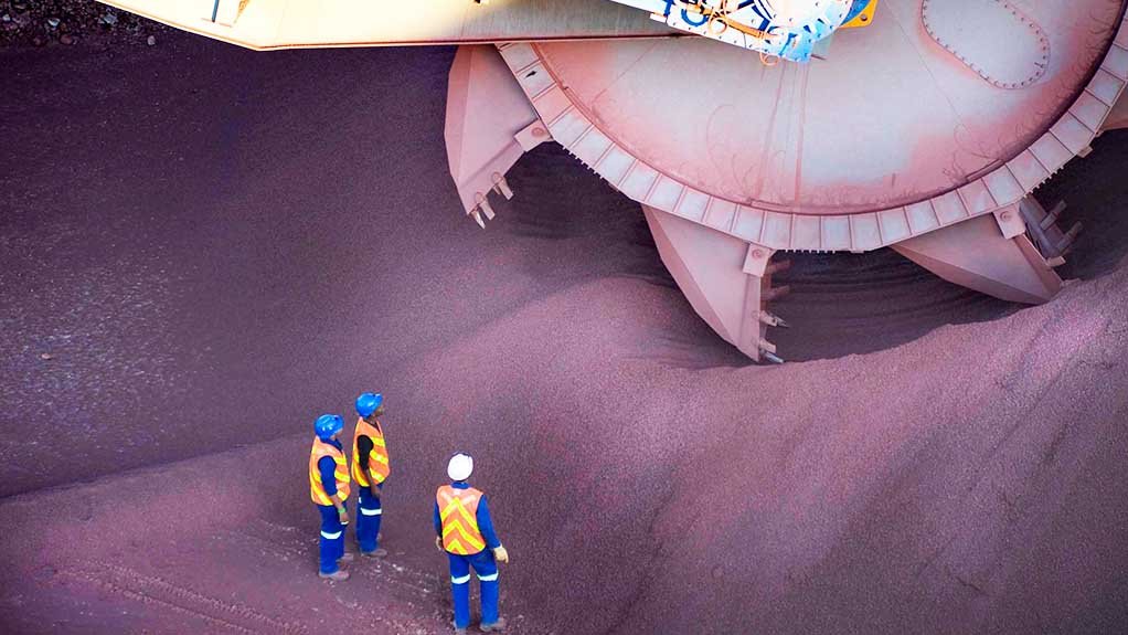Mineworkers at the Sishen mine in South Africa