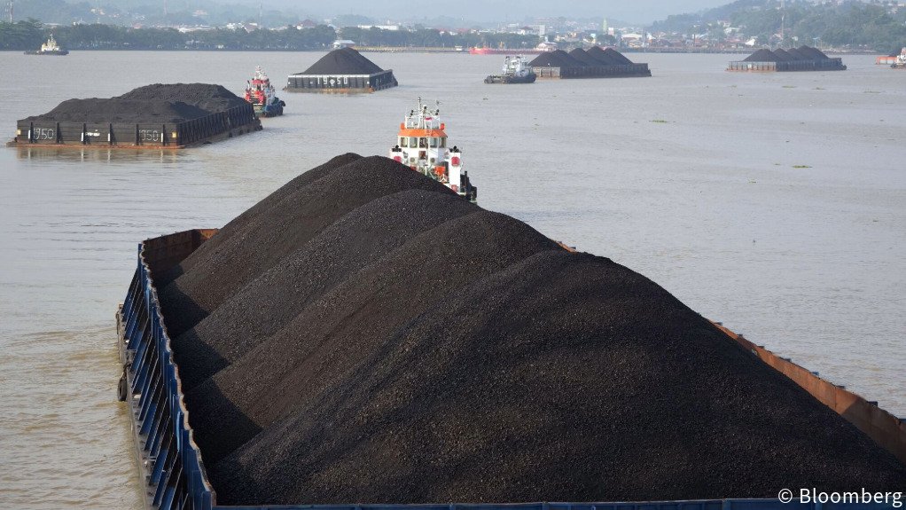 Coal being transported