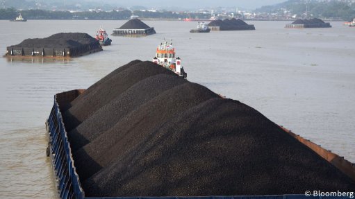 Coal being transported