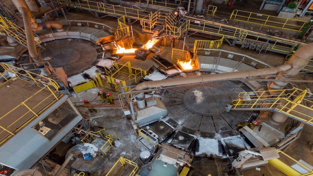A view over the casting wheels during the first batch of anodes produced by the Kamoa-Kakula Copper Smelter on December 29, 2025