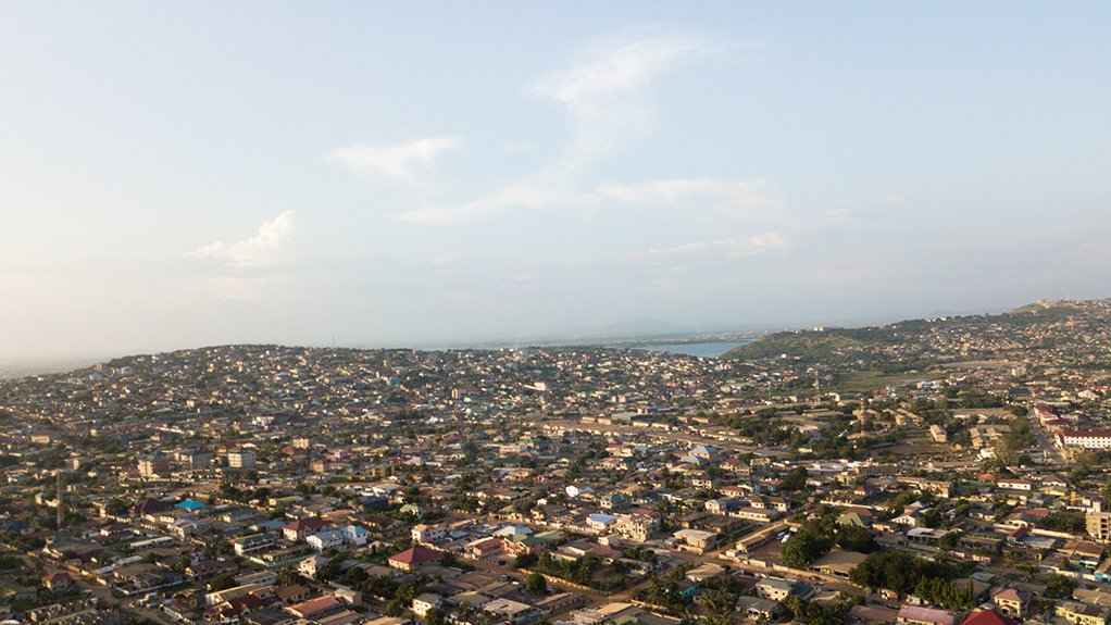 An image of a relatively large municipality 
