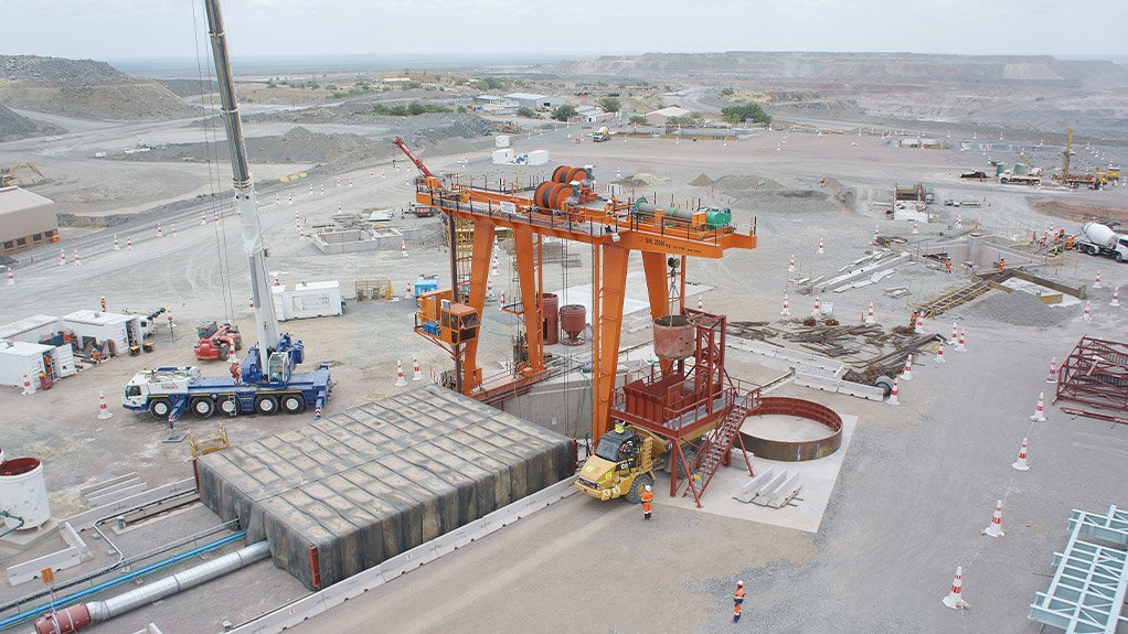 Developed by Cementation Africa, this gantry crane enables safe and efficient pre-sink shaft operations and removes personnel from contact areas