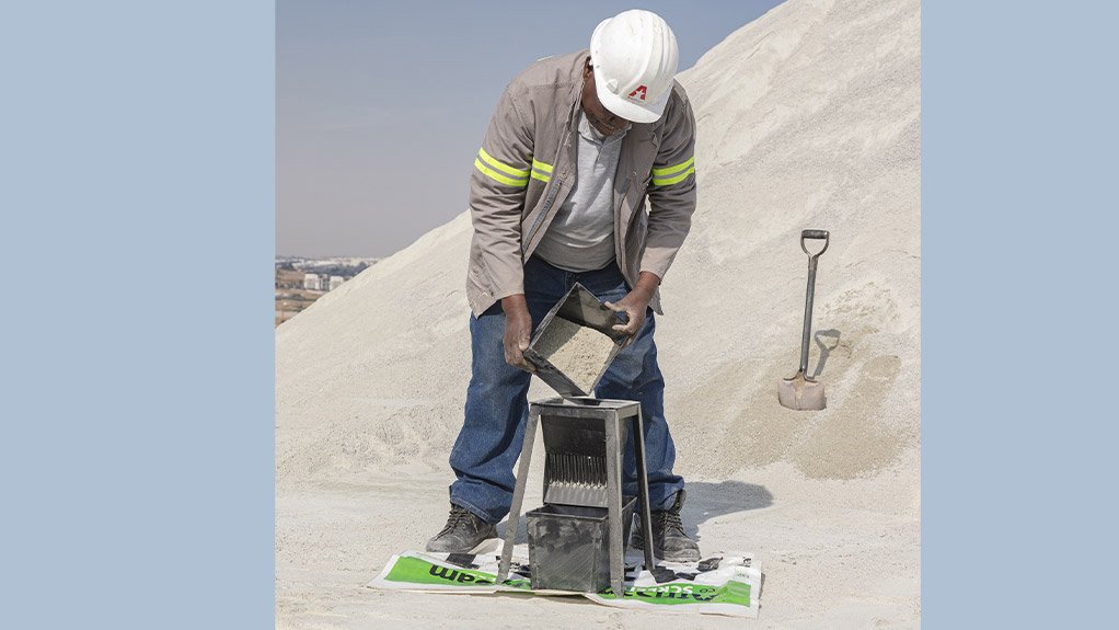 AfriSam laboratory personnel regularly collect samples from each stockpile, with testing conducted on an ongoing basis to ensure product integrity