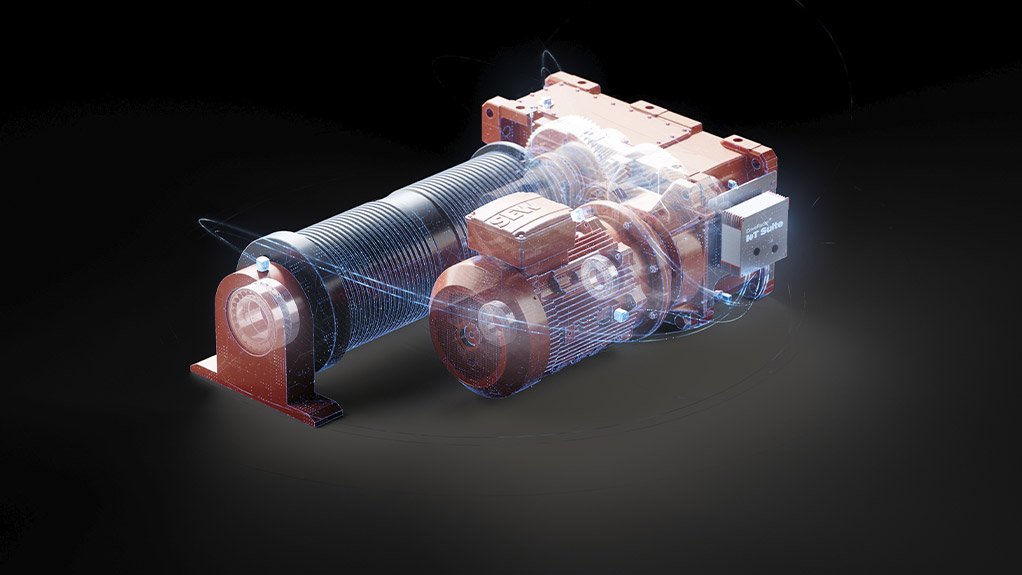 SEW-EURODRIVE’s DriveRadar monitoring an industrial crane’s drive system to support predictive maintenance and maximise uptime