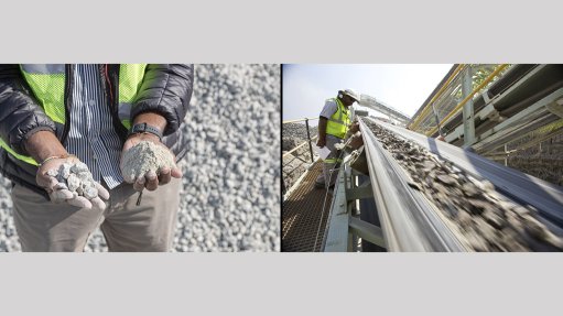 Two images of graded and sized aggregrates