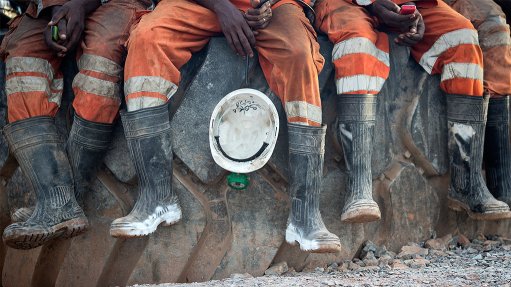 Gold miners at a mine in Mali