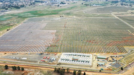 DRDGOLD'S Ergo solar platform on Gauteg's East Rand.