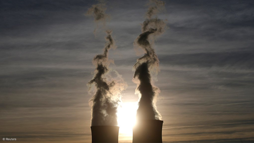 Cooling towers at a nuclear power plant in Europe