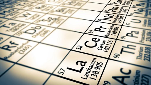 Rare earth elements on the periodic table