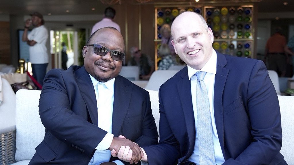CGS CEO Mosa Mabuza and BHP group exploration officer Tom O'Connor