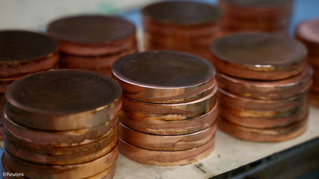 Blocks of copper are piled up during the production of the 2026 Milano-Cortina Winter Olympics bronze medals at the Italian Mint in Rome, Italy, December 5, 2025. 