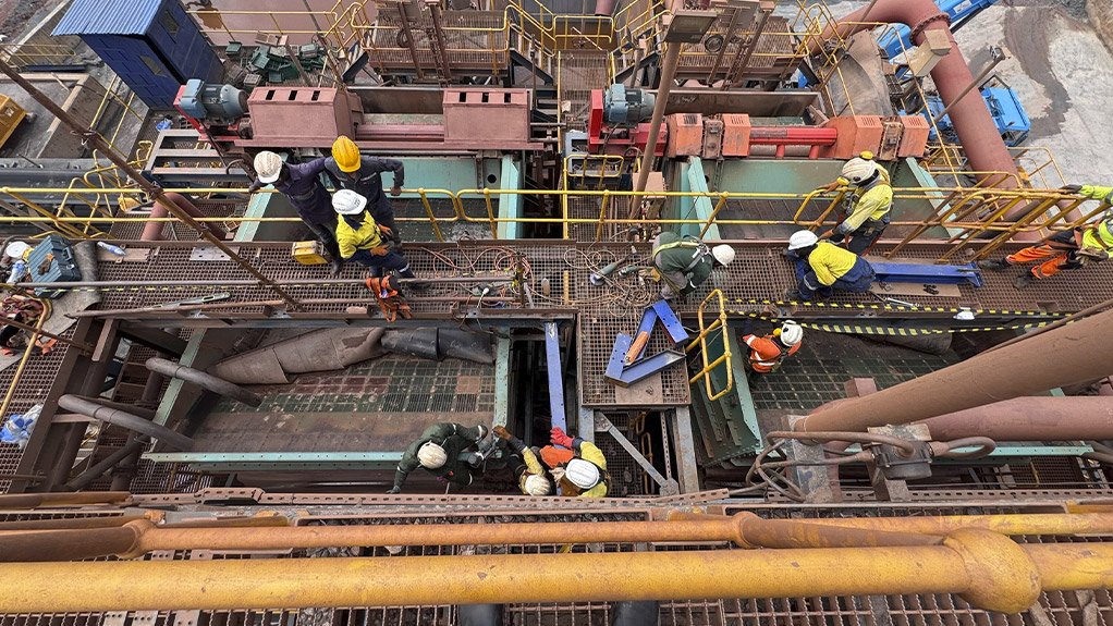 On-site fabrication and installation works carried out with full technical support from Weba Chute Systems